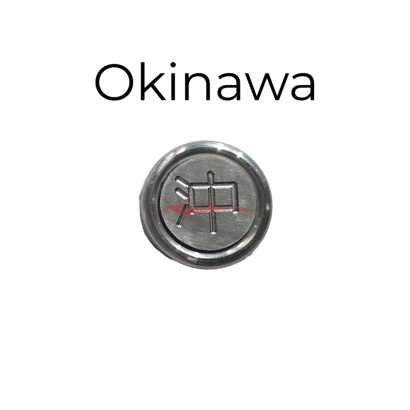 Japanese Prefecture "Fuin" Seal Number Plate Bolt Cover (Anti Theft) Okinawa