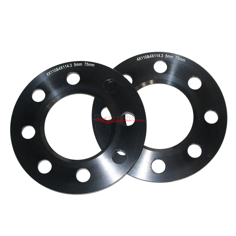 JJR 5mm Floating wheel Spacers - 4 Stud Multi-Fit (4 X 110 & 4 X 114.3)