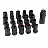 JJR Black Open-Ended Steel Wheel Nut Set Fits M12 X P1.25 (17mm Hex)