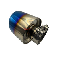 JJR Double Layer Exhaust Tip Set (Titanium Look) Fits Nissan R35 GTR