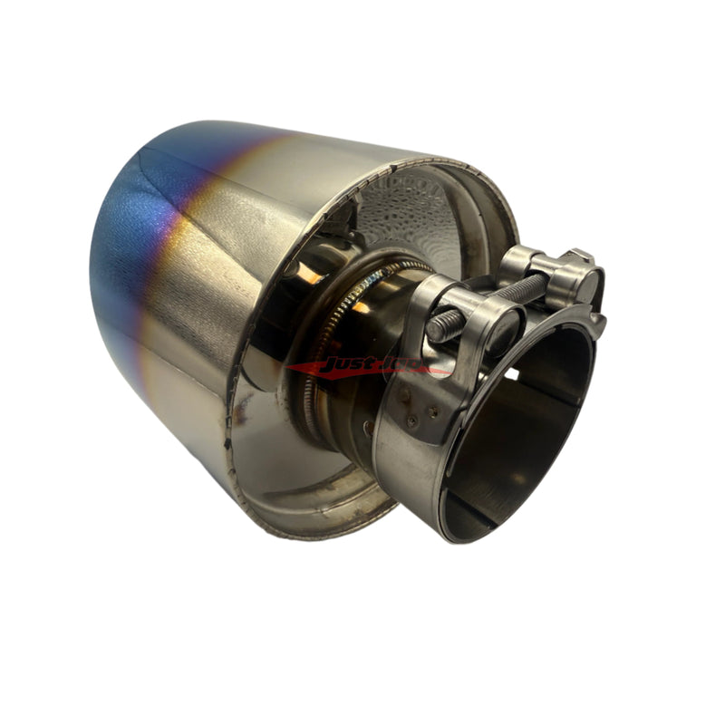 JJR Double Layer Exhaust Tip Set (Titanium Look) Fits Nissan R35 GTR