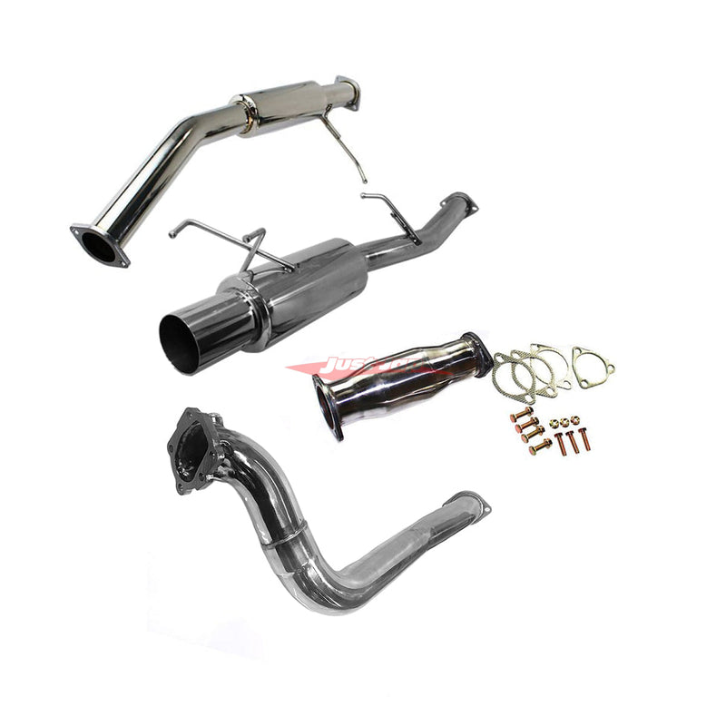 JJR Hyperflow Stainless Steel Exhaust System (Catco Bundle D) Fits Nissan S13 Silvia & 180SX (SR20DET)
