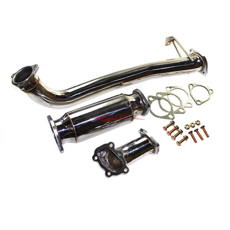 JJR Hyperflow Stainless Steel Exhaust System Titanium Look Tip (De-Cat Bundle A) - Nissan S13 Silvia & 180SX (SR20DET)