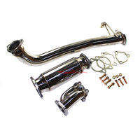 JJR Hyperflow Stainless Steel Exhaust System Titanium Look Tip (De-Cat Bundle B) - Nissan S13 Silvia & 180SX (SR20DET)