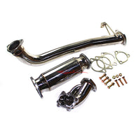 JJR Hyperflow Stainless Steel Exhaust System Titanium Look Tip (De-Cat Bundle B) - Nissan S13 Silvia & 180SX (SR20DET)