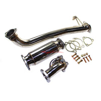 JJR Hyperflow Stainless Steel Exhaust System Titanium Look Tip (De-Cat Bundle C) - Nissan S13 Silvia & 180SX (SR20DET)