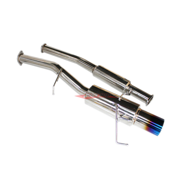 JJR Hyperflow Stainless Steel Exhaust System Titanium Tip Look (Catco Bundle A) Fits Nissan S13 Silvia & 180SX (SR20DET)
