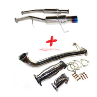 JJR Hyperflow Stainless Steel Exhaust System Titanium Tip Look (Catco Bundle B) Fits Nissan S13 Silvia & 180SX (SR20DET)