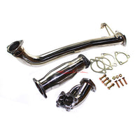 JJR Hyperflow Stainless Steel Exhaust System Titanium Tip Look (Catco Bundle B) Fits Nissan S13 Silvia & 180SX (SR20DET)