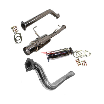 JJR Hyperflow Stainless Steel Turbo Back Exhaust System Decat Bundle D fits NISSAN S14 SILVIA