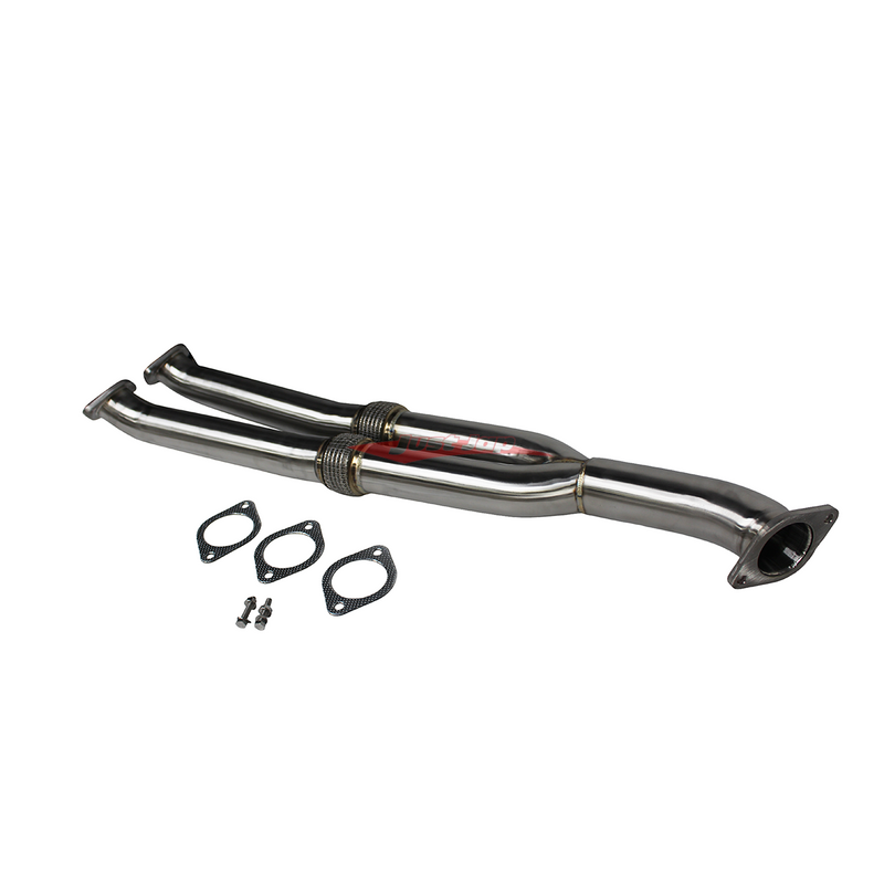 JJR Premium Performance Stainless Steel 3.0" Centre Mid Y Pipe (De-Cat) Fits Nissan R35 GTR (2007-)