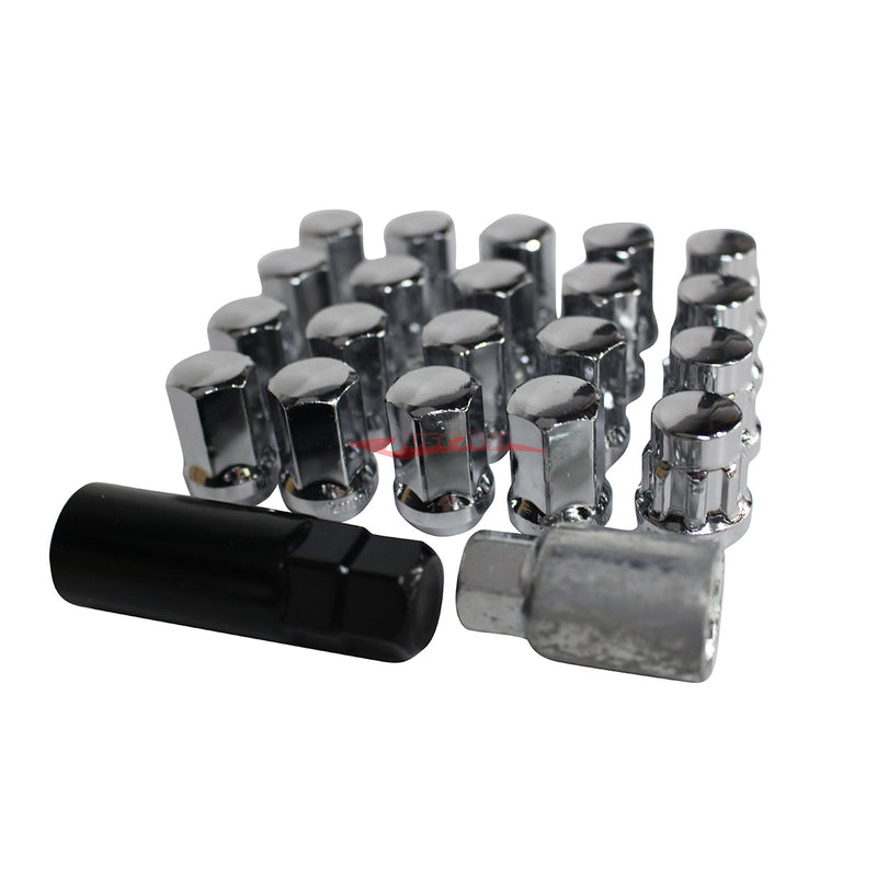 JJR RAYS Style 32mm Steel Wheel & Lock Nut Set (17HEX) - Chrome M12xP1.50 (20 Piece)