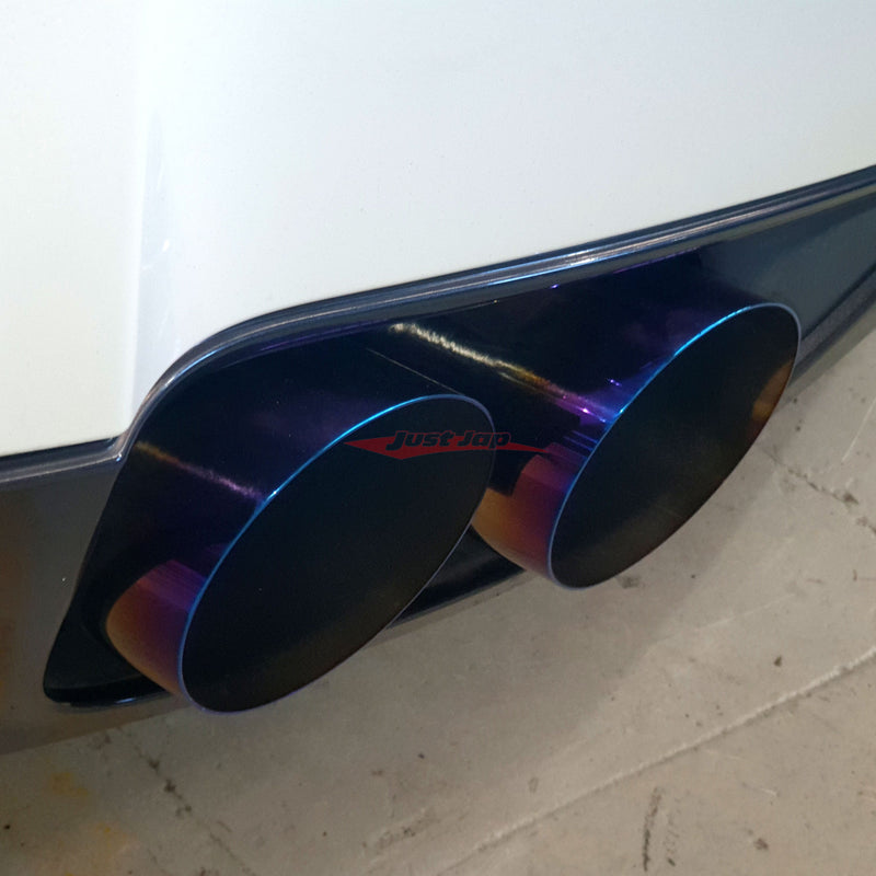 JJR Single Layer Exhaust Tip Set (Titanium Look) Fits Nissan R35 GTR