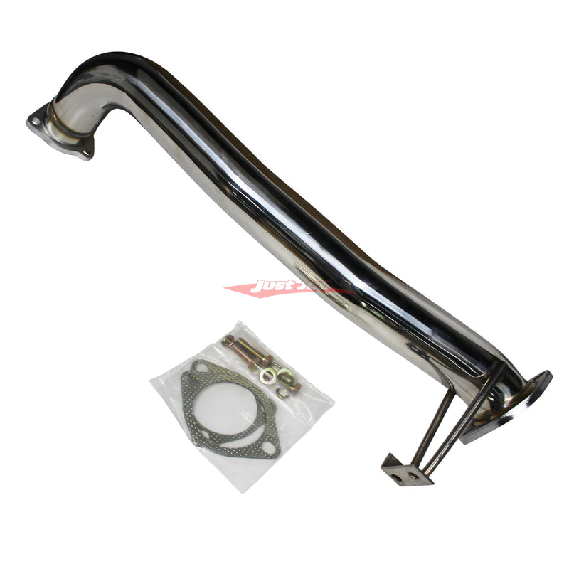 JJR Stainless Steel Front Pipe (Active Flange) fits Nissan S13 Silvia & 180SX (CA18DET/SR20DET)