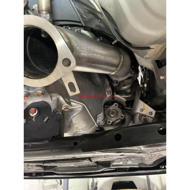 JustJap Racing Casted Stainless Steel 3.5" Down Pipe Dump Pipe Set Fits Nissan R35 GTR