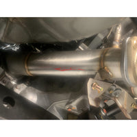 JustJap Racing Casted Stainless Steel 3.5" Down Pipe Dump Pipe Set Fits Nissan R35 GTR