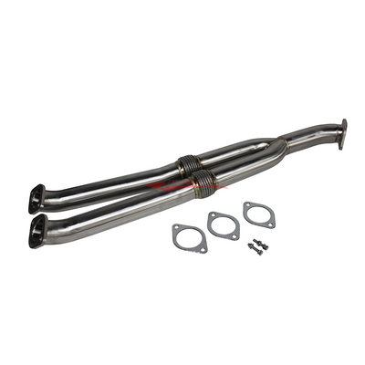 JustJap Racing Stainless Steel 3.0" Centre Mid Y Pipe (De-Cat) Fits Nissan R35 GTR (2007-)