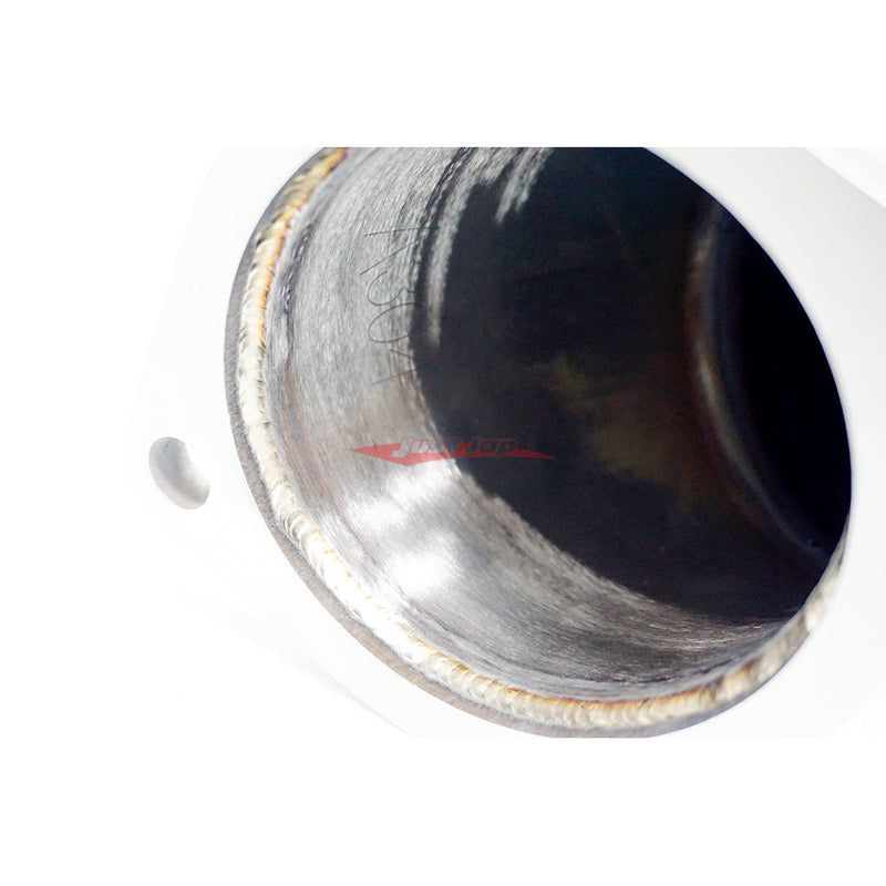 JustJap Racing Stainless Steel 3.5" Centre Mid Y Pipe (De-Cat) Fits Nissan R35 GTR (2007-)