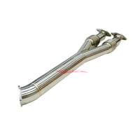 JustJap Racing Stainless Steel 3.5" Centre Mid Y Pipe (De-Cat) Fits Nissan R35 GTR (2007-)