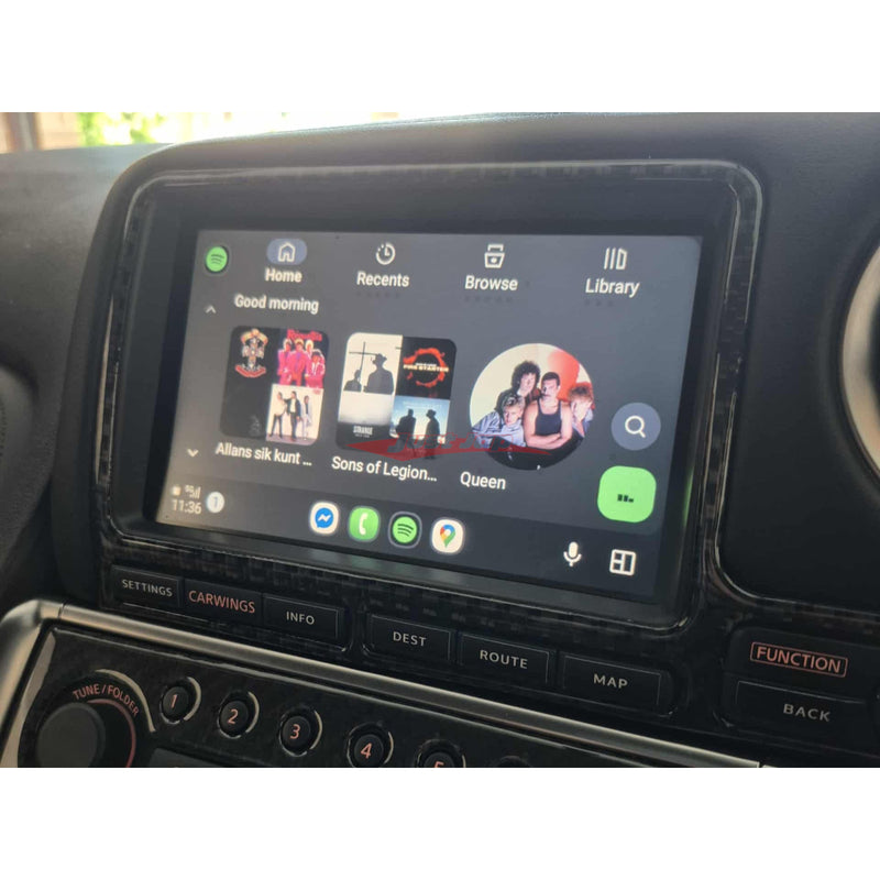 JustJap Wireless Apple CarPlay / Android Auto (Inc. Reverse Camera) Fits Nissan R35 GTR CBA 07-10 (JDM)