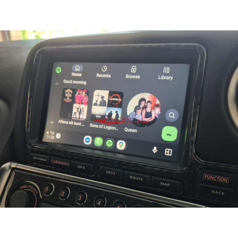 JustJap Wireless Apple CarPlay / Android Auto & Reverse Camera Fits Nissan R35 GTR DBA 11-16