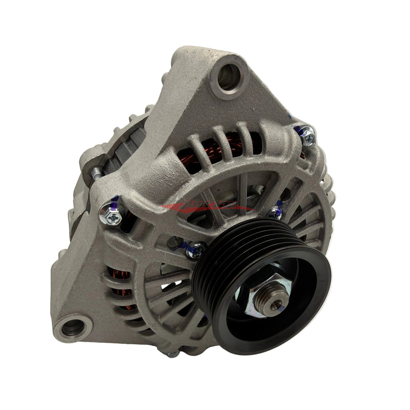 LS1 Bosch 12V 140 Amp Alternator & CWC RB Twin Cam Billet Conversion Kit (Black) Fits Nissan RB20 RB25 RB26 RB30