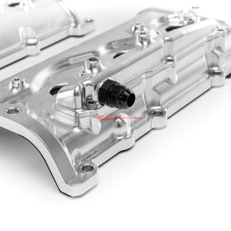 MAD Sweden Billet Camshaft Valve Cover Set (Wet Sump / Clear) Fits Nissan R35 GTR VR38DETT