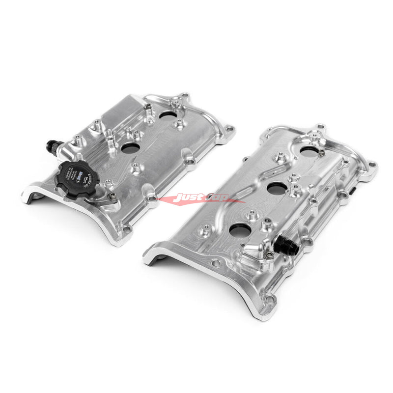 MAD Sweden Billet Camshaft Valve Cover Set (Wet Sump / Clear) Fits Nissan R35 GTR VR38DETT