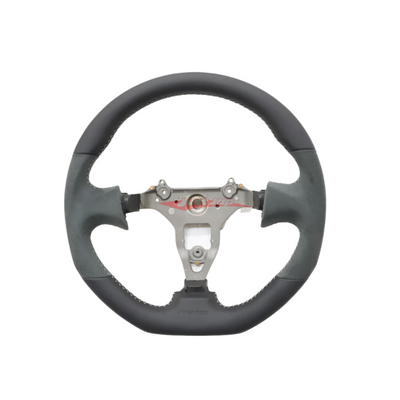 Mines Leather Steering Wheel (D Type Grey Stitching) Fits Nissan R34 Skyline GTR, S15 Silvia & 200SX