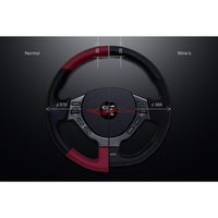 Mines Leather Steering Wheel (D Type Grey Stitching) fits Nissan R35 GTR 07-16