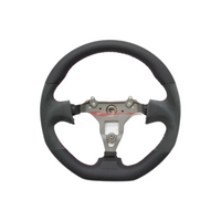 Mines Leather Steering Wheel (D Type Red Stitching) Fits Nissan R34 Skyline GTR, S15 Silvia & 200SX