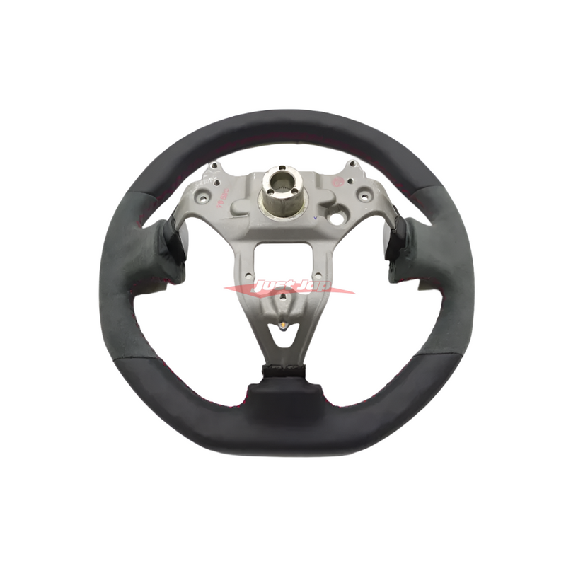 Mines Leather Steering Wheel (D Type Red Stitching) Fits Nissan R34 Skyline GTR, S15 Silvia & 200SX