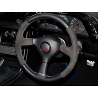Mines Leather Steering Wheel (Grey Stitching) Fits Nissan R32 GTR