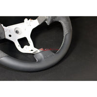 Mines Leather Steering Wheel (Version 2 Grey Stitching) Fits Nissan R34 Skyline GTR, S15 Silvia & 200SX