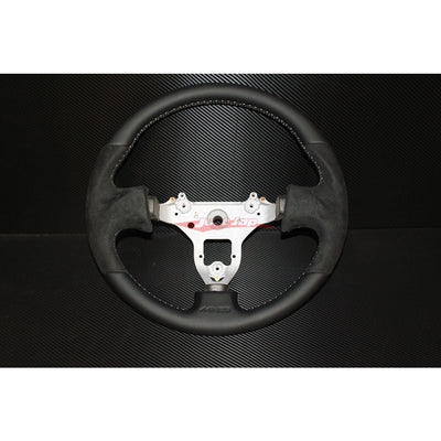 Mines Leather Steering Wheel (Version 2 Grey Stitching) Fits Nissan R34 Skyline GTR, S15 Silvia & 200SX