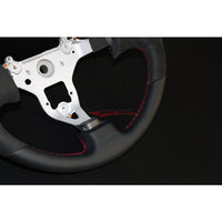 Mines Leather Steering Wheel (Version 2 Red Stitching) Fits Nissan R34 Skyline GTR, S15 Silvia & 200SX