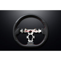 Mines Original Leather Steering Wheel (D Type Red Stitching) fits Nissan R35 GTR 07-16