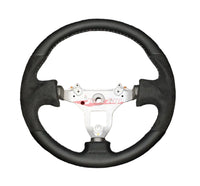 Mines Original Leather Steering Wheel (Version 2 Grey Stitching) Fits Nissan R34 Skyline GTR, S15 Silvia & 200SX
