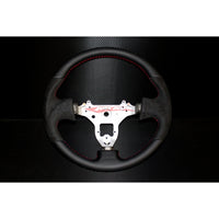 Mines Original Leather Steering Wheel (Version 2 Red Stitching) fits Nissan R34 GTR