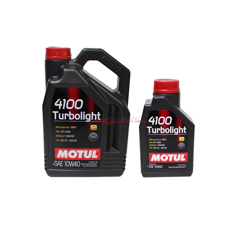 Motul 4100 Turbolight Engine Oil 1L+4L 10W-40 (5 Litre Combo Pack)