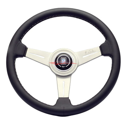 Nardi Classic Smooth Leather Steering Wheel (Silver Spoke) - 360mm