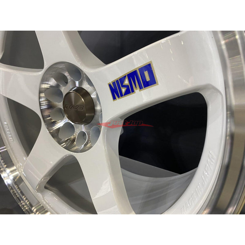 Nismo 40th Anniversary - Old Logo LMGT4 White (Cutting/Machined Lip) 18" x 9.5"J +12