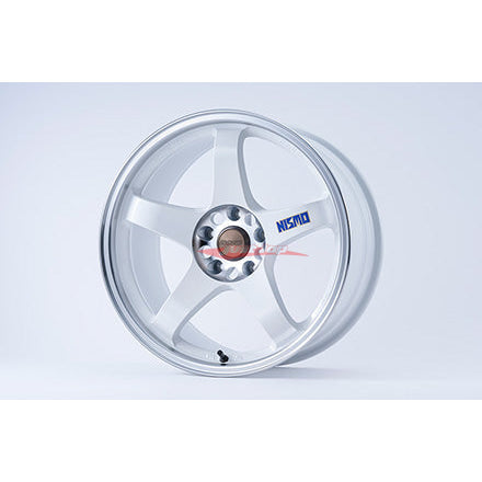 Nismo 40th Anniversary - Old Logo LMGT4 White (Cutting/Machined Lip) 18" x 9.5"J +12