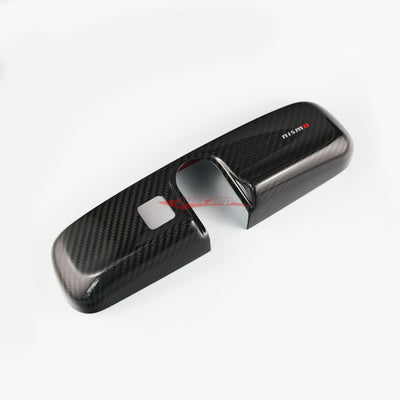 Nismo Carbon Interior Room Mirror Cover Fits Nissan Z33 350Z, Z34 370Z, R35 GTR, V35/V36 Skyline, Y50 Fuga, & E11/E12 Note