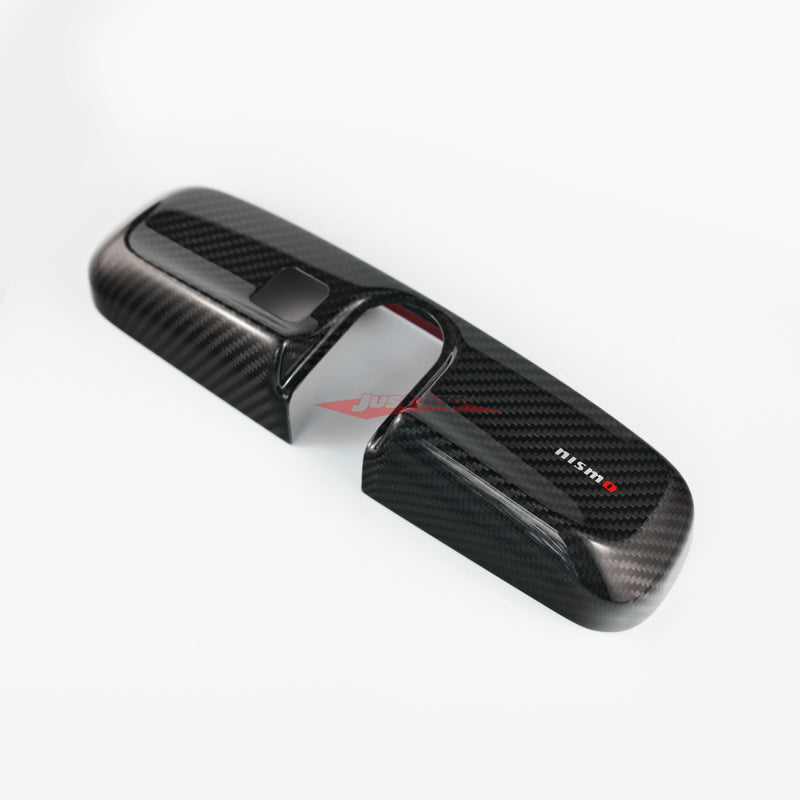 Nismo Carbon Interior Room Mirror Cover Fits Nissan Z33 350Z, Z34 370Z, R35 GTR, V35/V36 Skyline, Y50 Fuga, & E11/E12 Note
