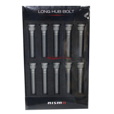 Nismo Front & Rear Long Hub Wheel Stud Bolt Set (60mm) Fits Nissan C34/R32/R33/R34/R35/S14/S15/M35/V35/V36/V37/Z33/Z34 (Check Compatibility)