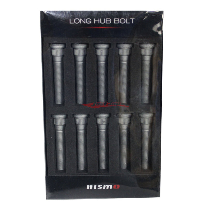 Nismo Front & Rear Long Hub Wheel Stud Bolt Set (60mm) Fits Nissan C34/R32/R33/R34/R35/S14/S15/M35/V35/V36/V37/Z33/Z34 (Check Compatibility)