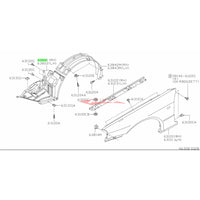 Nismo Heritage Front Inner R/H Guard Liner Front Section (63844-AA400) Fits Nissan Skyline R34 GTR