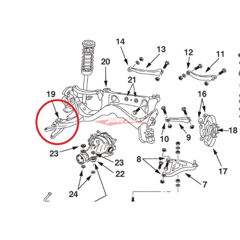 Nismo Rear Crossmember Subframe Reinforced Bush (Front) Fits Nissan S13/S14/S15 Silvia & 180SX/200SX & R32/R33/R34 Skyline (2WD)