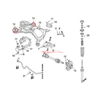 Nismo Rear Crossmember Subframe Reinforced Bush Set (4pce) fits Nissan R32/R33/R34 Skyline & C34 Stagea (4WD)
